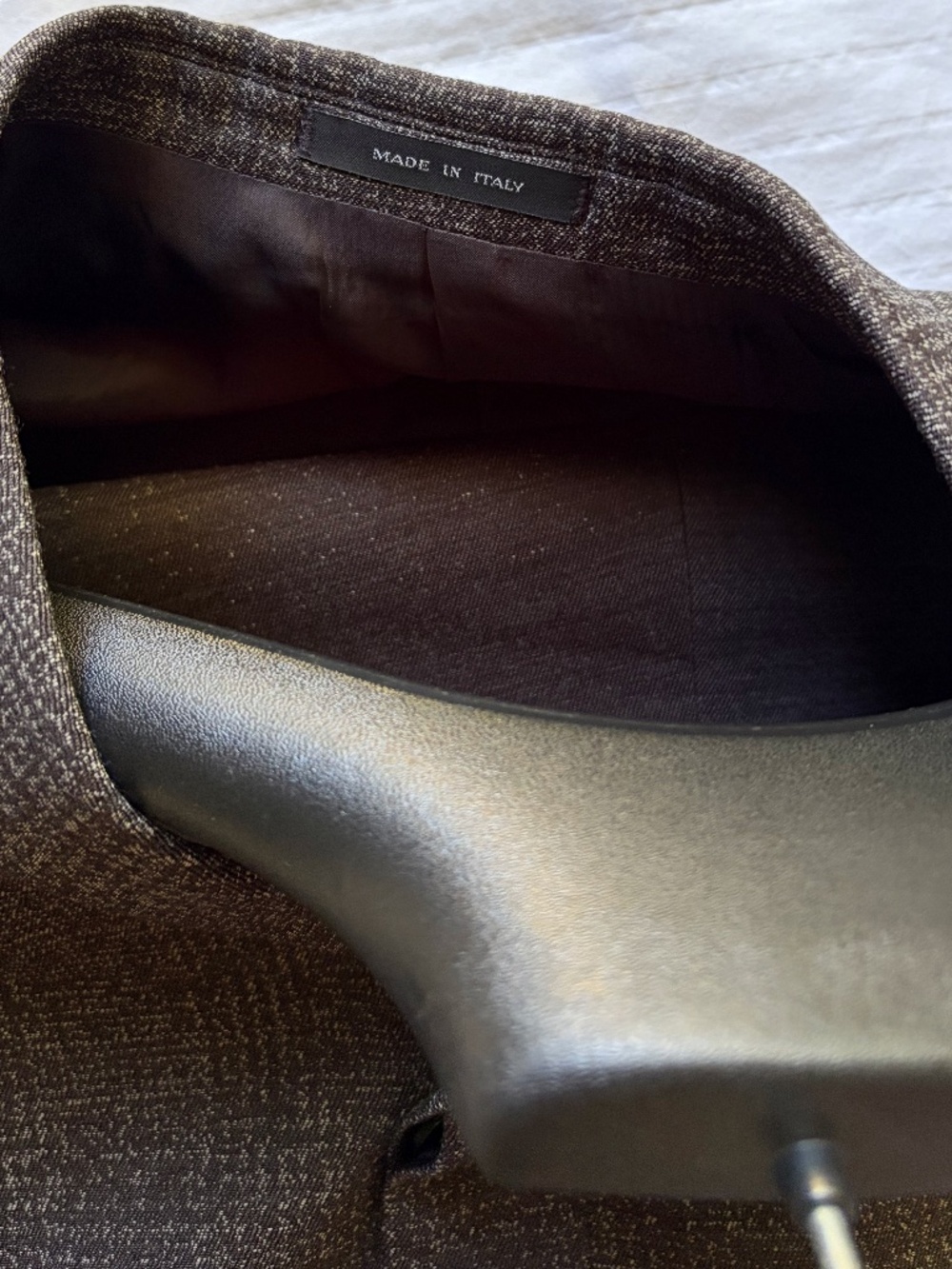 Brand New Armani Suit, solid gray at the bottom and with pattern on top, size 38